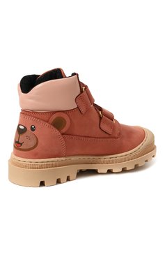Детские кожаные ботинки WALKEY розового цвета, арт. Y1A5-42864-1155302/25-29 | Фото 3 (Материал утеплителя: Натуральный мех, Шерсть; Материал сплава: Проставлено; Нос: Не проставлено)