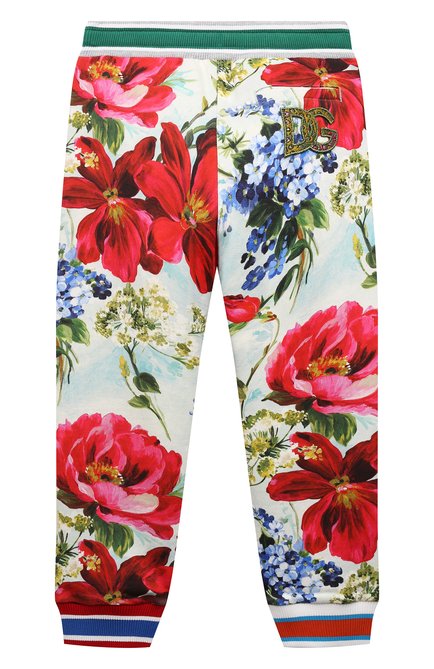 Детские хлопковые джоггеры DOLCE & GABBANA разноцветного цвета, арт. L5JP8N/HS7HB/8-14 | Фото 2 (Девочки Кросс-КТ: Джоггеры-одежда; Материал внешний: Хлопок; Ростовка одежда: 10 - 11 лет | 140 - 146см, 12 лет | 152 см, 8 лет | 128 см)