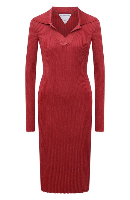 Женское платье BOTTEGA VENETA красного цвета по цене 146000 руб., арт. 672040/V0Z30 | Фото 1