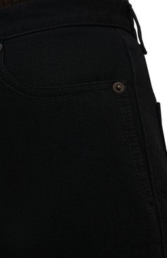 Женские джинсы SAINT LAURENT черного цвета, арт. 644024/YF899 | Фото 5 (Стили: Гламурный; Кросс-КТ: Деним; Длина (брюки, джинсы): Стандартные; Материал сплава: Проставлено; Материал внешний: Хлопок, Деним; Драгоценные камни: Проставлено; Силуэт Ж (брюки и джинсы): Узкие)