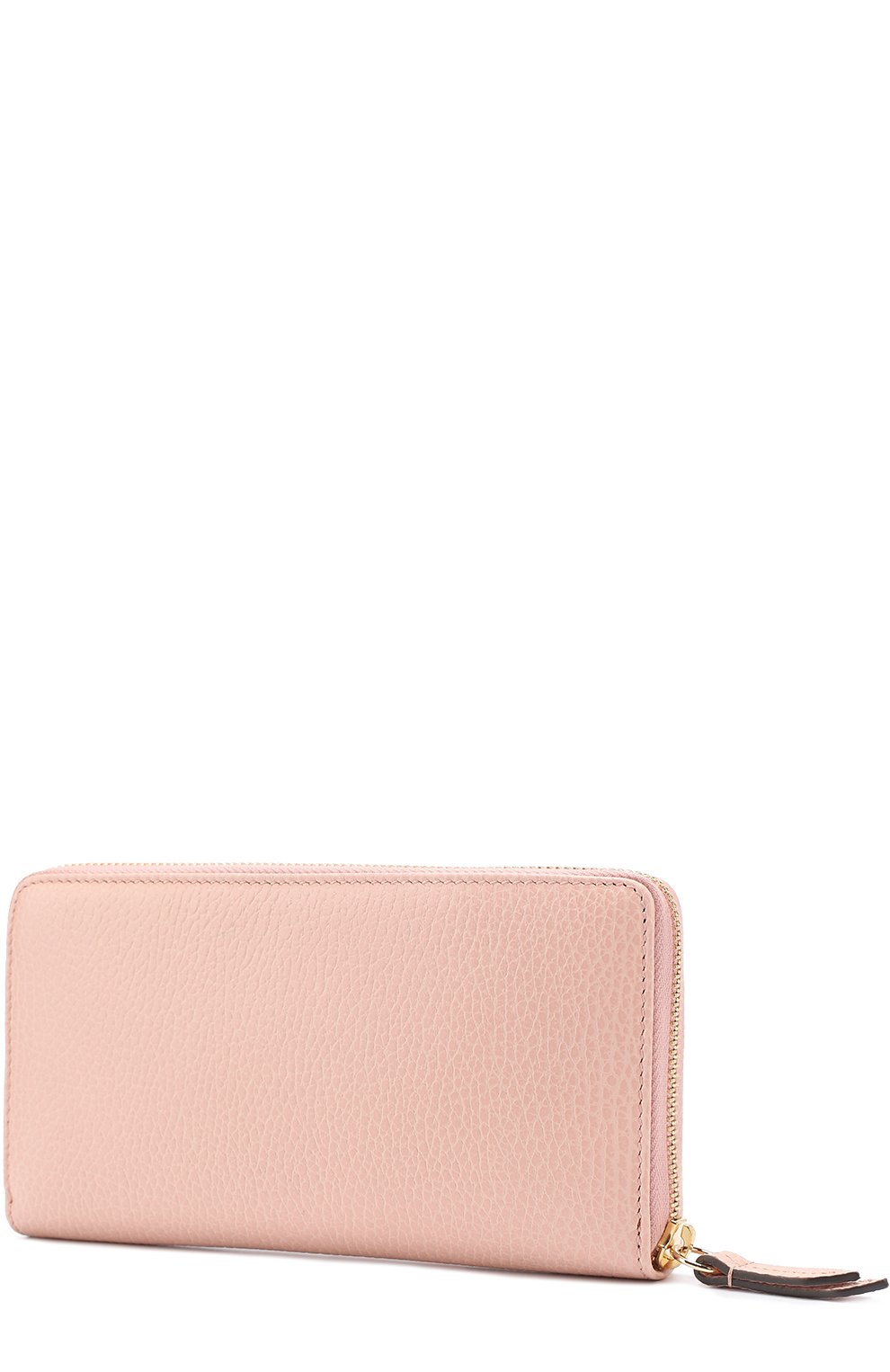 Женские кожаное портмоне на молнии с логотипом бренда GUCCI розового цвета, арт. 456117/CA00G | Фото 2 (Материал: Натуральная кожа; Застежка: Молния; Статус проверки: Проверена категория)