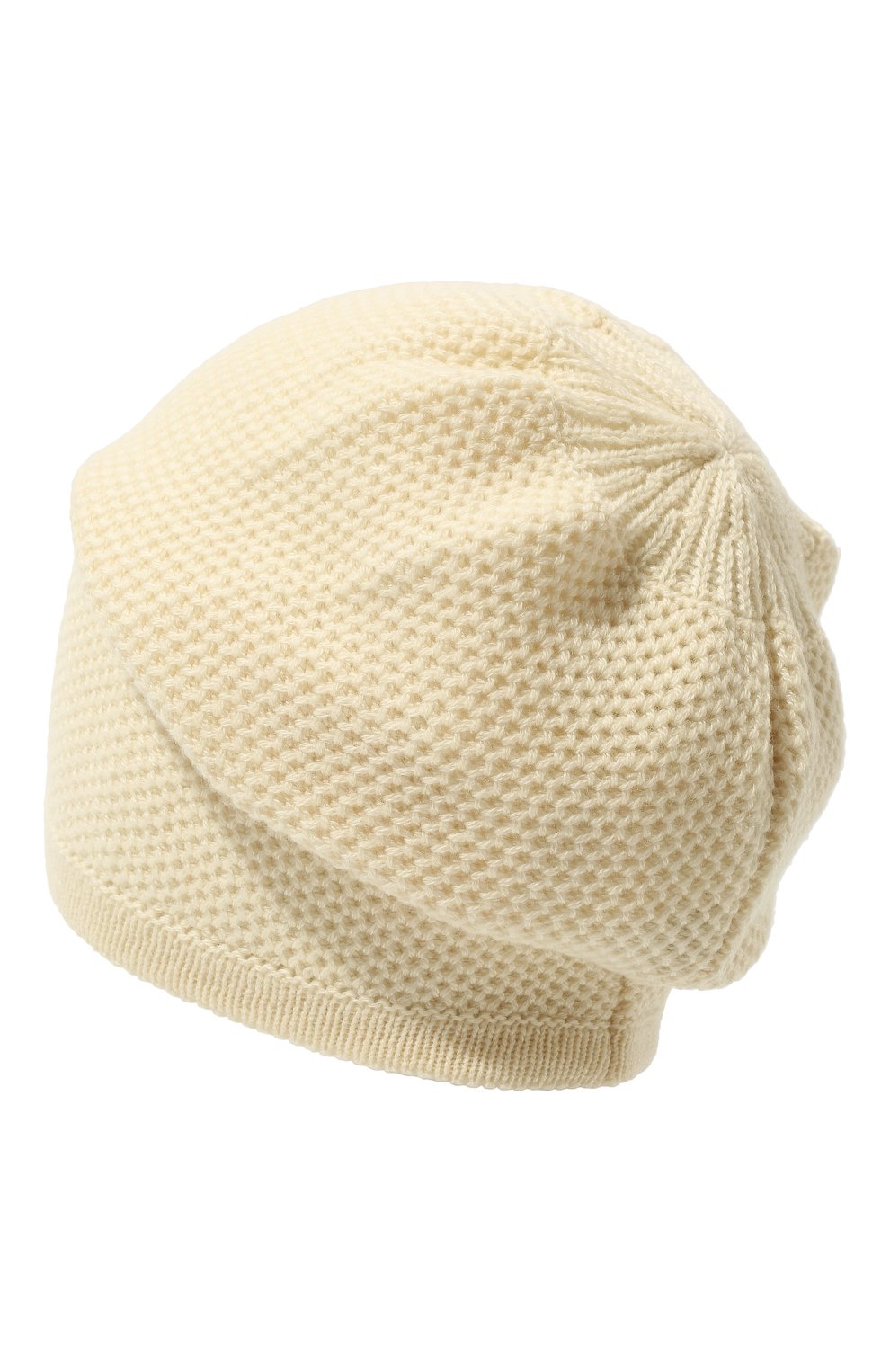 Женская кашемировая шапка INVERNI белого цвета, арт. 5263 CM | Фото 3 (Материал: Текстиль, Кашемир, Шерсть; Материал сплава: Проставлено; Нос: Не проставлено)