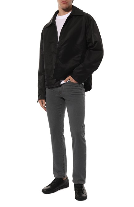 Мужские джинсы CANALI серого цвета, арт. 91700/PD00018 | Фото 2 (Длина (брюки, джинсы): Стандартные; Кросс-КТ: Деним; Силуэт М (брюки): Прямые; Материал внешний: Деним, Хлопок)