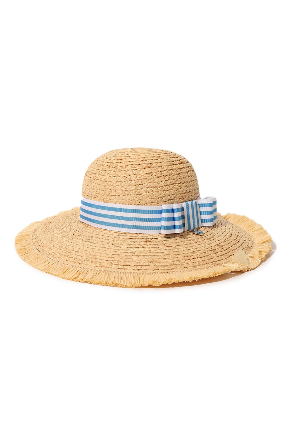Детская шляпа IL TRENINO бежевого цвета, арт. FJ-3099 | Фото 3 (Материал сплава: Проставлено; Нос: Не проставлено; Материал: Растительное волокно)