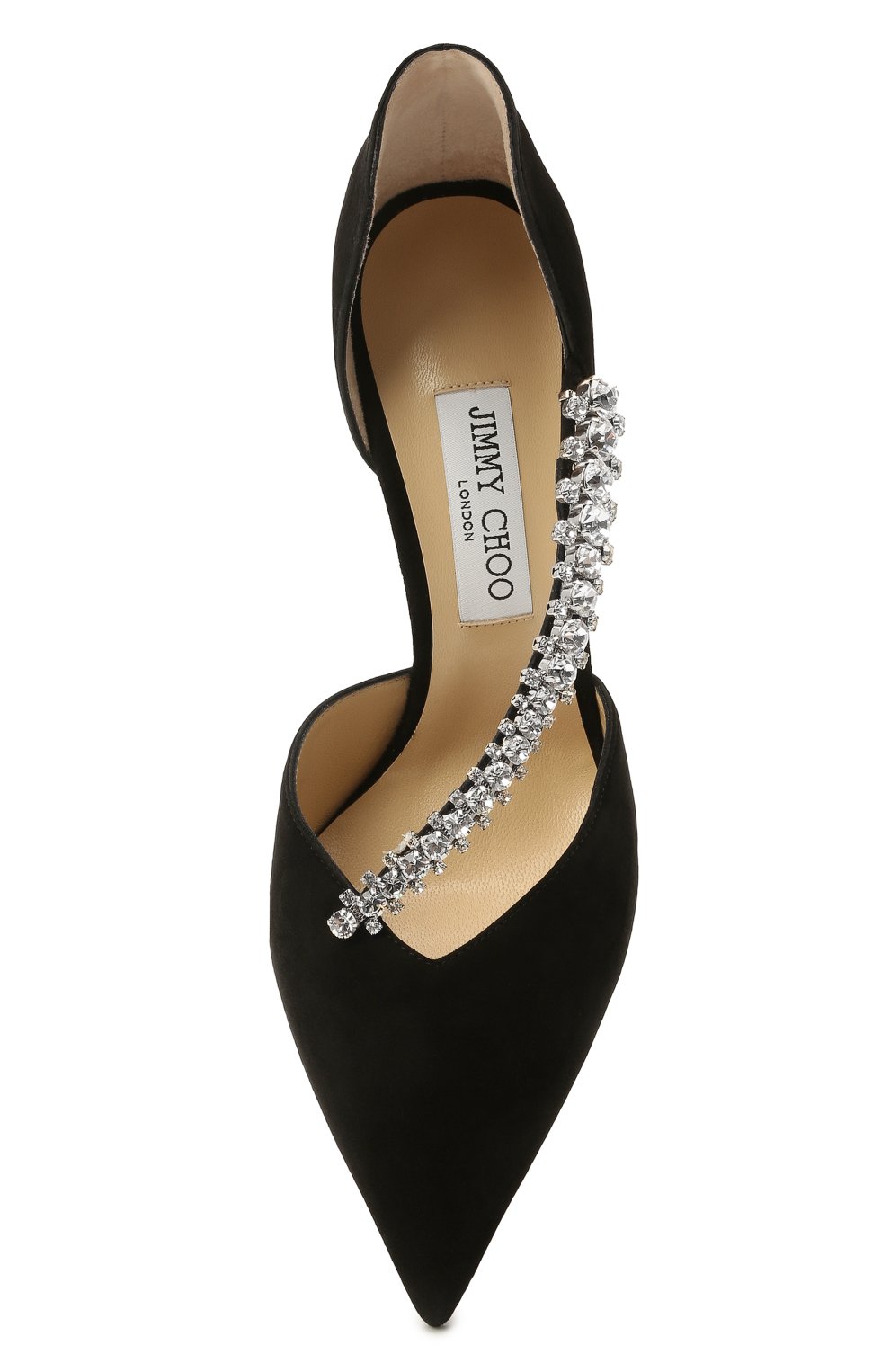 Bee 100 Embellished Suede Pumps in Black - Jimmy Choo