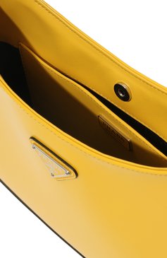 Женская сумка cleo PRADA желтого цвета, арт. 1BC499-ZO6-F0PG8-OOO | Фото 5 (Сумки-технические: Сумки top-handle; Размер: medium; Материал: Натуральная кожа; Материал сплава: Проставлено; Драгоценные камни: Проставлено)