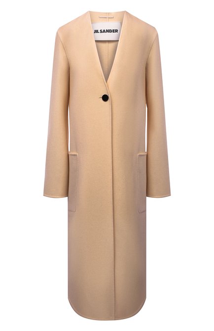 Женское кашемировое пальто JIL SANDER бежевого цвета по цене 480000 руб., арт. JSPT120584-WT100903 | Фото 1