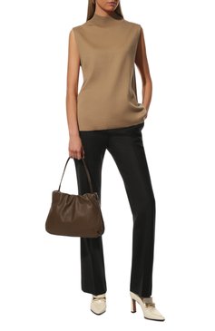 Женская сумка bourse THE ROW коричневого цвета, арт. W1307L97 | Фото 3 (Сумки-технические: Сумки top-handle; Размер: medium; Материал: Натуральная кожа)