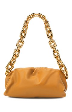 Женская сумка chain pouch BOTTEGA VENETA желтого цвета, арт. 620230/VCP40 | Фото 1 (Сумки-технические: Сумки top-handle; Размер: medium; Материал: Натуральная кожа; Региональные ограничения белый список (Axapta Mercury): RU)