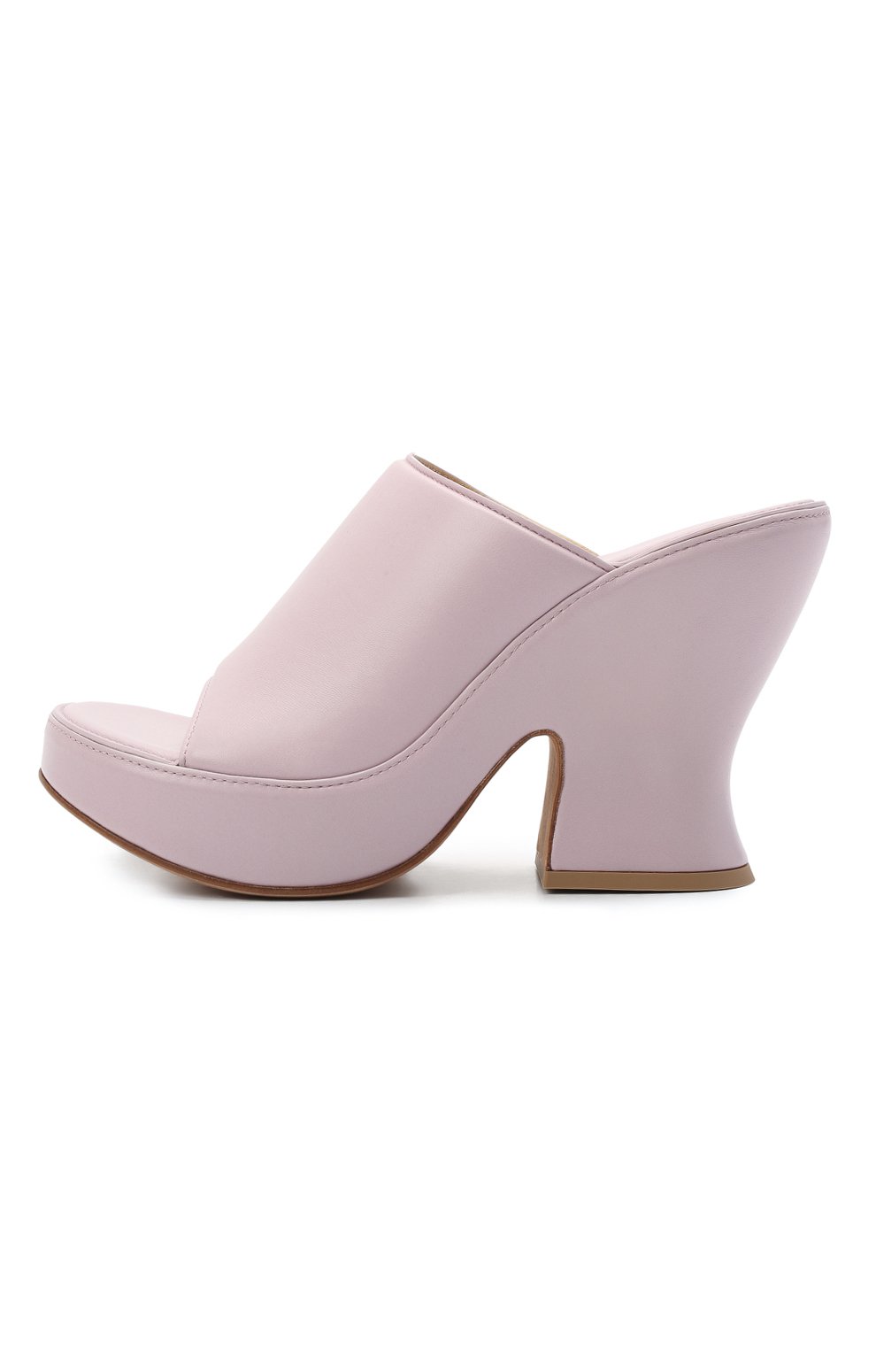 Женские кожаные мюли wedge BOTTEGA VENETA светло-розового цвета, арт. 658979/VBSD0 | Фото 3 (Подошва: Платформа; Каблук высота: Высокий; Материал внутренний: Натуральная кожа; Региональные ограничения белый список (Axapta Mercury): RU; Материал сплава: Проставлено; Каблук тип: Устойчивый; Драгоценные камни: Проставлено)