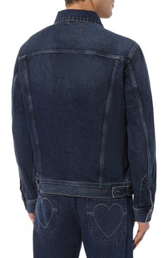 Мужская джинсовая куртка DIESEL синего цвета, арт. A03885/09B88 | Фото 4 (Кросс-КТ: Куртка, Деним; Рукава: Длинн ые; Материал сплава: Проставлено; Материал внешний: Хлопок, Деним; Драгоценные камни: Проставлено; Длина (верхняя одежда): Короткие; Стили: Кэжуэл)