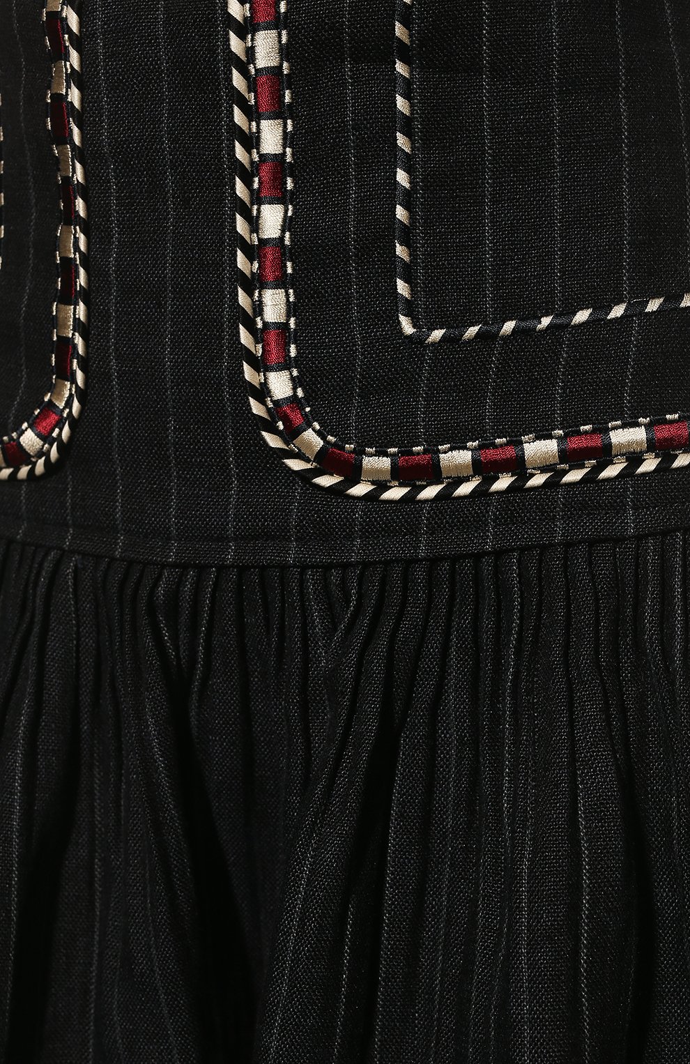 фото Льняная мини-юбка с контрастной отделкой isabel marant etoile