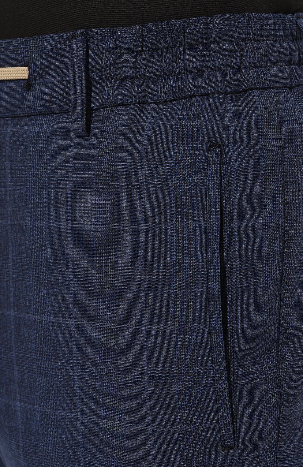 Мужские брюки из шерсти и шелка ANDREA CAMPAGNA синего цвета, арт. SUB/GB1339 | Фото 5 (Силуэт М (брюки): Карго; Материал внешний: Шерсть, Хлопок; Длина (брюки, джинсы): Стандартные; Случай: Повседневный; Материал сплава: Проставлено; Драгоценные камни: Проставлено; Стили: Кэжуэл)