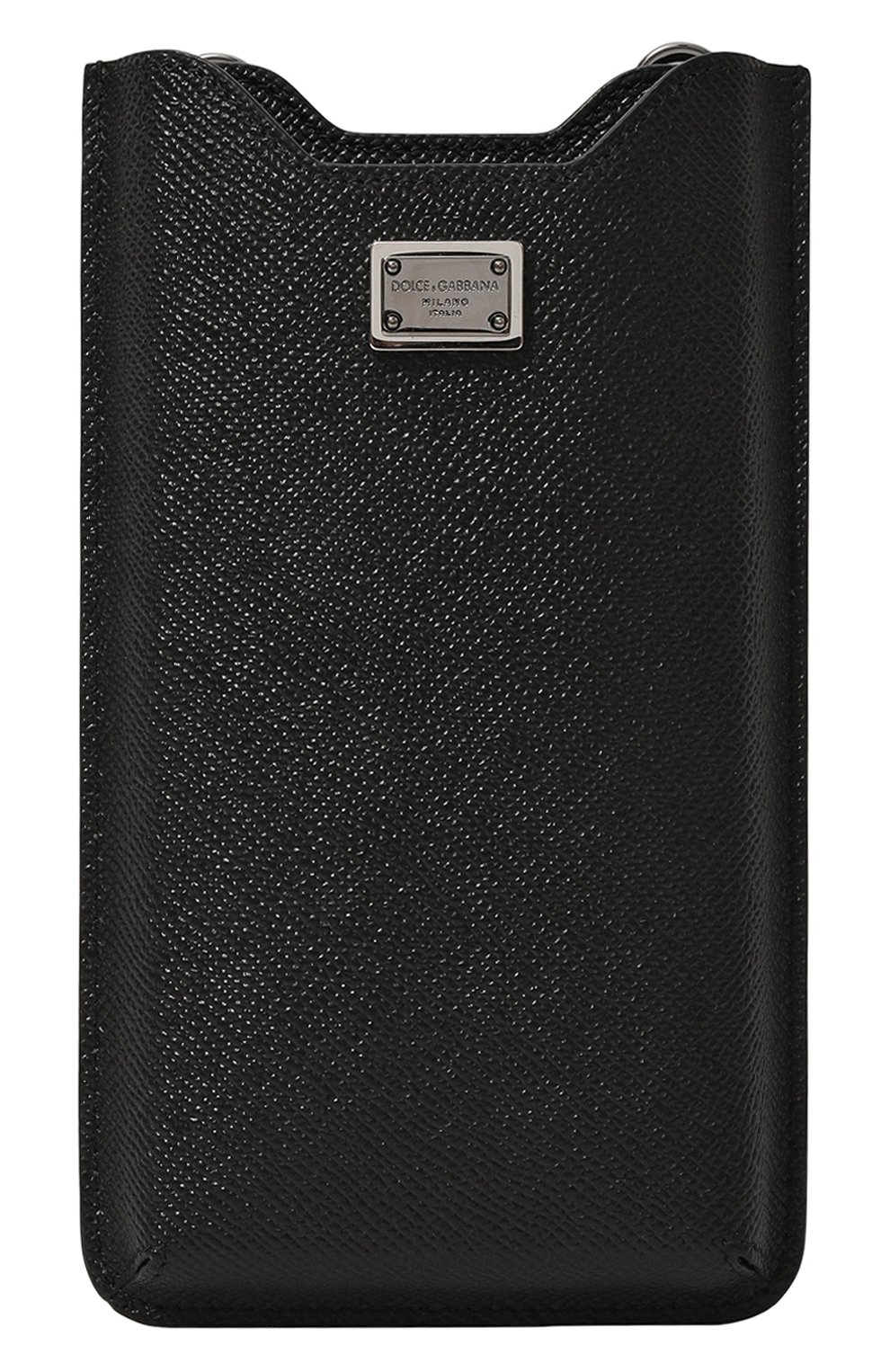 Кожаный футляр для iphone DOLCE & GABBANA черного цв ета, арт. BP3224/AG219 | Фото 1 (Региональные ограничения белый список (Axapta Mercury): Не проставлено; Материал: Натуральная кожа; Нос: Не проставлено)