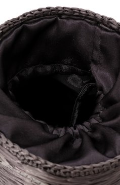 Женская сумка-цилиндр SEYANA сере бряного цвета, арт. СУМКА02 | Фото 5 (Сумки-технические: Сумки через плечо; Материал: Растительное волокно; Размер: mini; Ремень/цепочка: На ремешке)