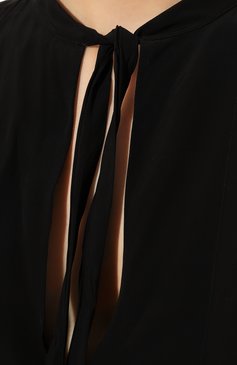 Женская туника из вискозы FISICO черного цвета, арт. FV61V0 | Фото 5 (Рукава: Короткие; Женское Кросс-КТ: Туника-одежда; Материал внешний: Вискоза; Длина Ж (юбки, платья, шорты): Макси; Стили: Романтичный)