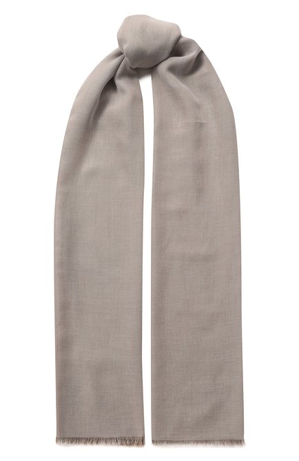 Женский хлопковый шарф aylit LORO PIANA серого цвета, арт. FAL1125 | Фото 1 (Материал: Текстиль, Хлопок; Региональные ограничения белый список (Axapta Mercury): RU)