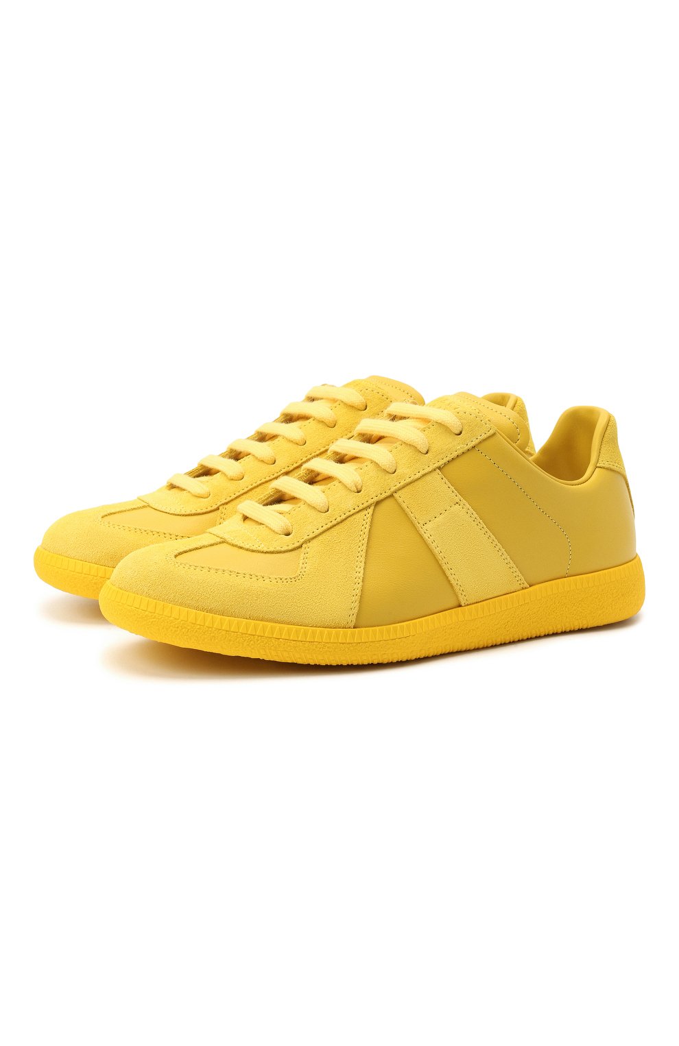 Женские желтые кожаные кеды replica MAISON MARGIELA купить в интернет ...