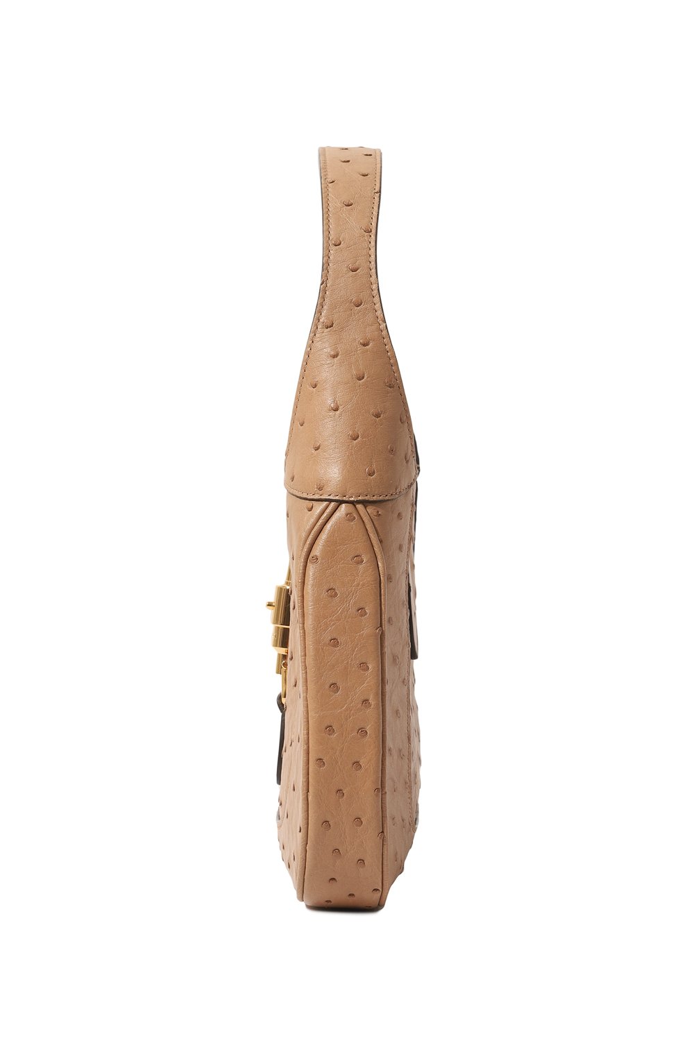 Женская сумка jackie 1961 small из кожи страуса GUCCI бежевого цвета, арт. 636709 EY00G | Фото 4 (Сумки-технические: Сумки top-handle; Размер: small)