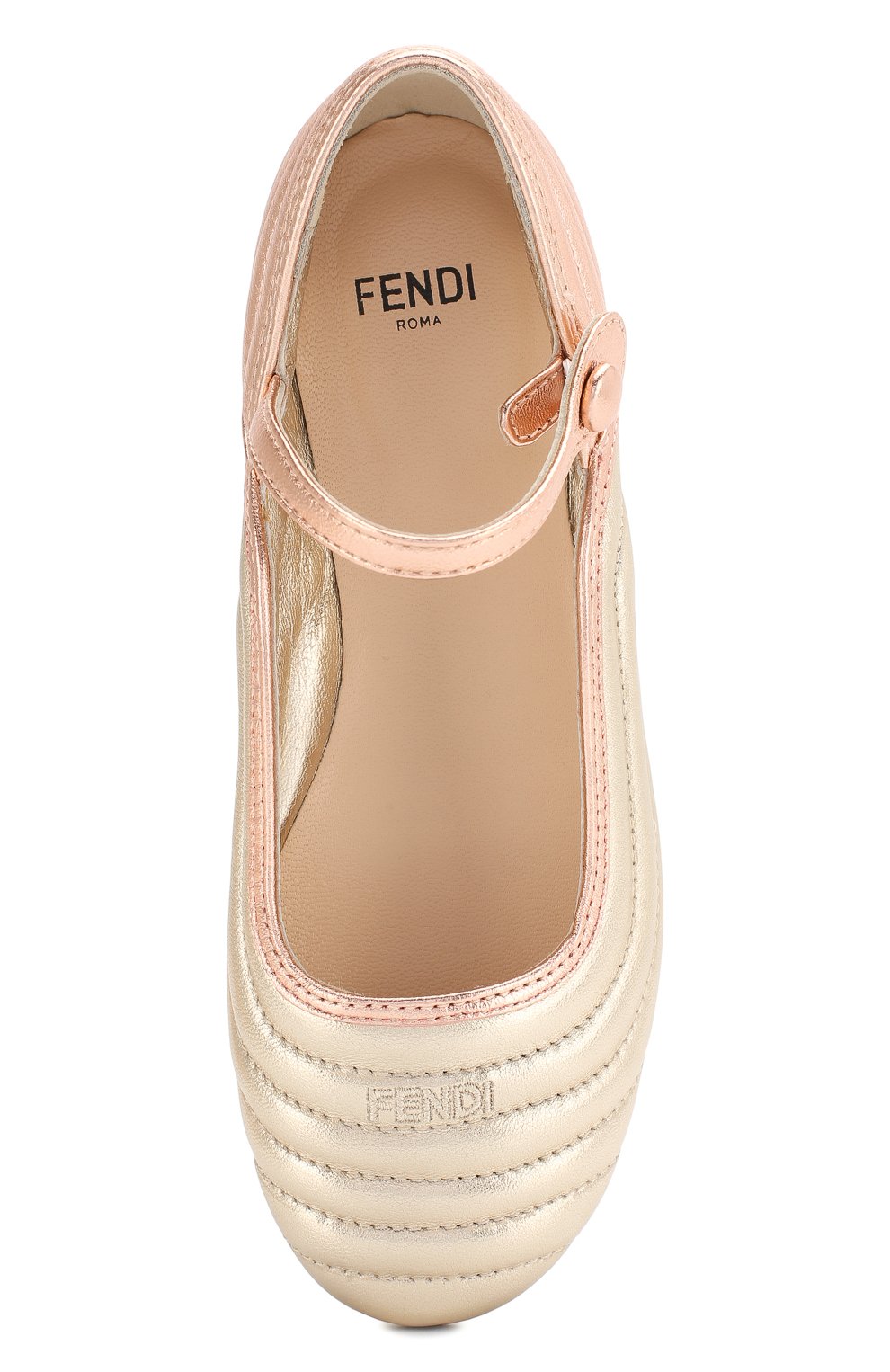 Кожаные балетки Fendi JFR309/ABNB/32-39 Фото 4