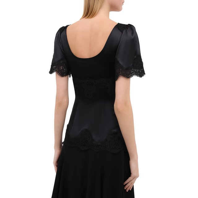 фото Топ из смеси шелка и хлопка dolce & gabbana