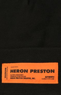 Женская шапка HERON PRESTON черного цвета, арт. HWLC002F21KNI0011000 | Фото 4 (Материал: Текстиль, Синтетический материал)