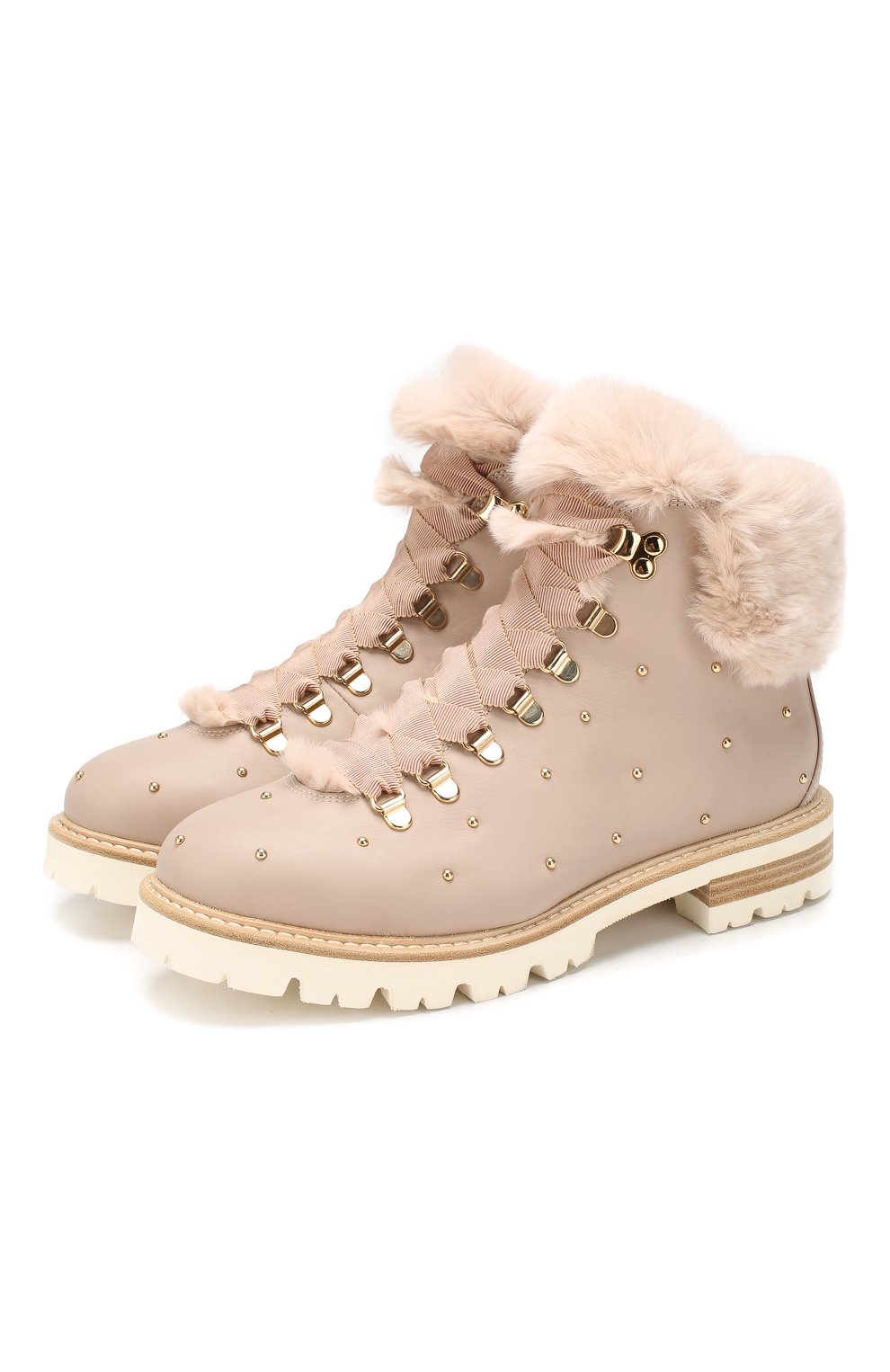 Женские светло-розовые кожаные ботинки AGL купить в интернет-магазине ЦУМ,арт. D716565M0KE690C582