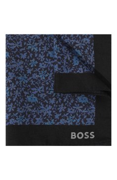 Мужской платок из хлопка и шерсти BOSS синего цвета, арт. 50499597 | Фото 1 (Материал: Текстиль, Шерсть, Хлопок)