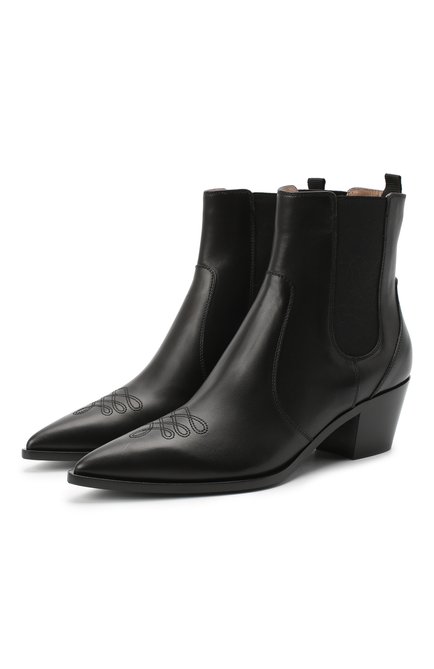 Женские кожаные ботинки GIANVITO ROSSI черного цвета по цене 108000 руб., арт. G70343.45CU0.CLNNER0 | Фото 1