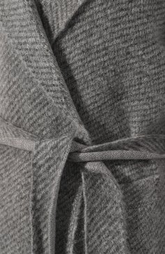 Женское пальто PANICALE серого цвета, арт. D330544CB | Фото 5 (Материал внешний: Ше рсть; Рукава: Длинные; Материал сплава: Проставлено; Длина (верхняя одежда): Длинные; Драгоценные камни: Проставлено; 1-2-бортные: Двубортные; Стили: Кэжуэл)