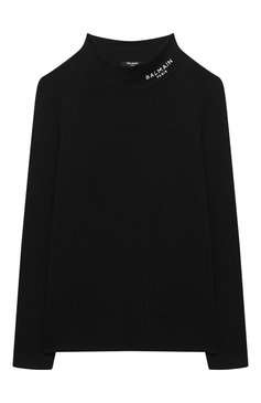 Детская хлопковая водолазка BALMAIN черного цвета, арт. 6N9570/NF280/12-16 | Фото 1 (Кросс-КТ: водолазка; Рукава: Длинные; Региональные ограничения белый список (Axapta Mercury): RU; Материал внешний: Хлопок; Ростовка одежда: 12 лет | 152 см, 13 - 15 лет | 158 см, 16 лет | 164 см)