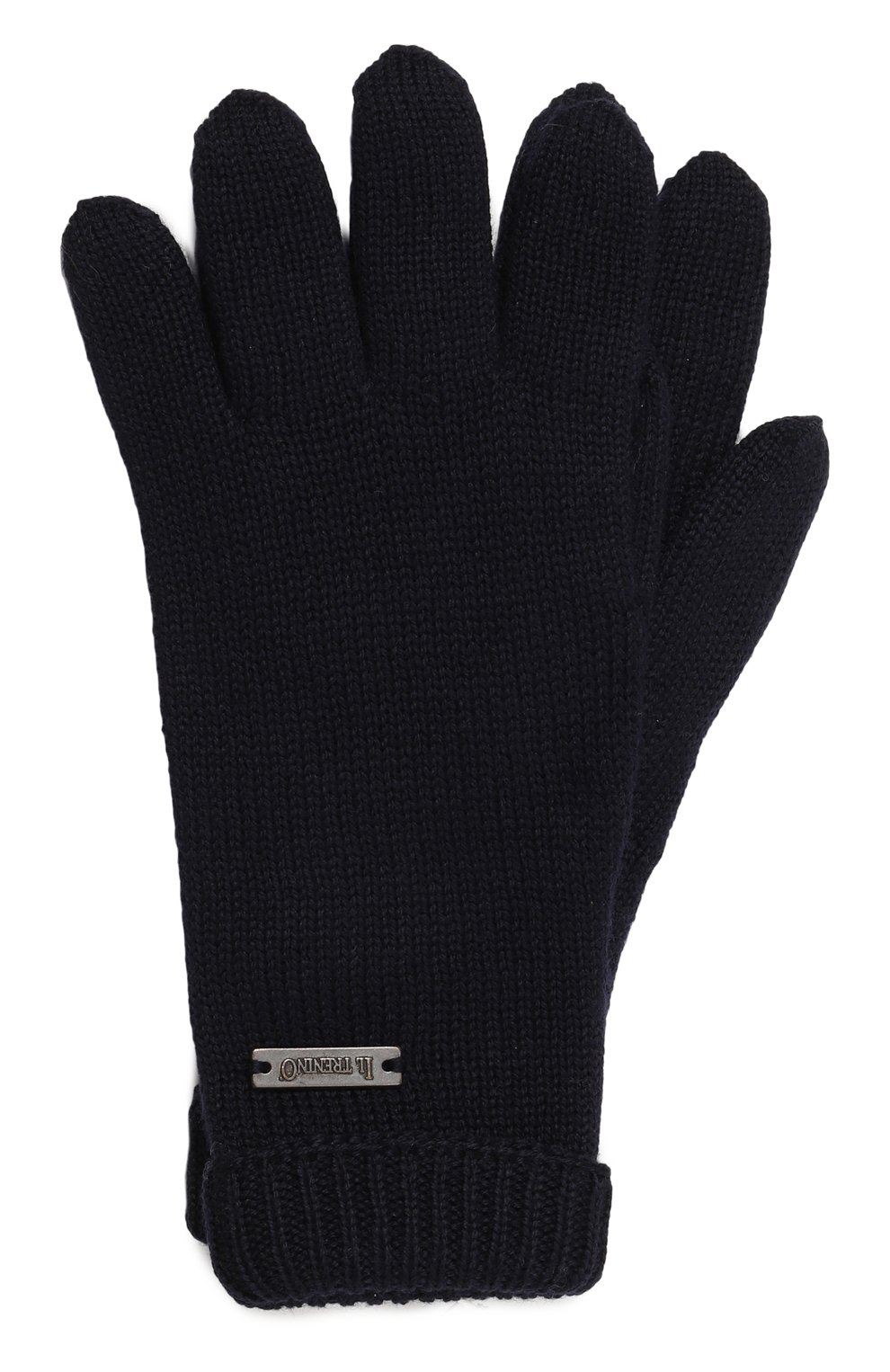 Детские шерстяные перчатки IL TRENINO темно-синего цвета, арт. CL-4063/J | Фото 1 (Материал: Текстиль, Шерсть; Материал сплава: Проставлено; Нос: Не проставлено)