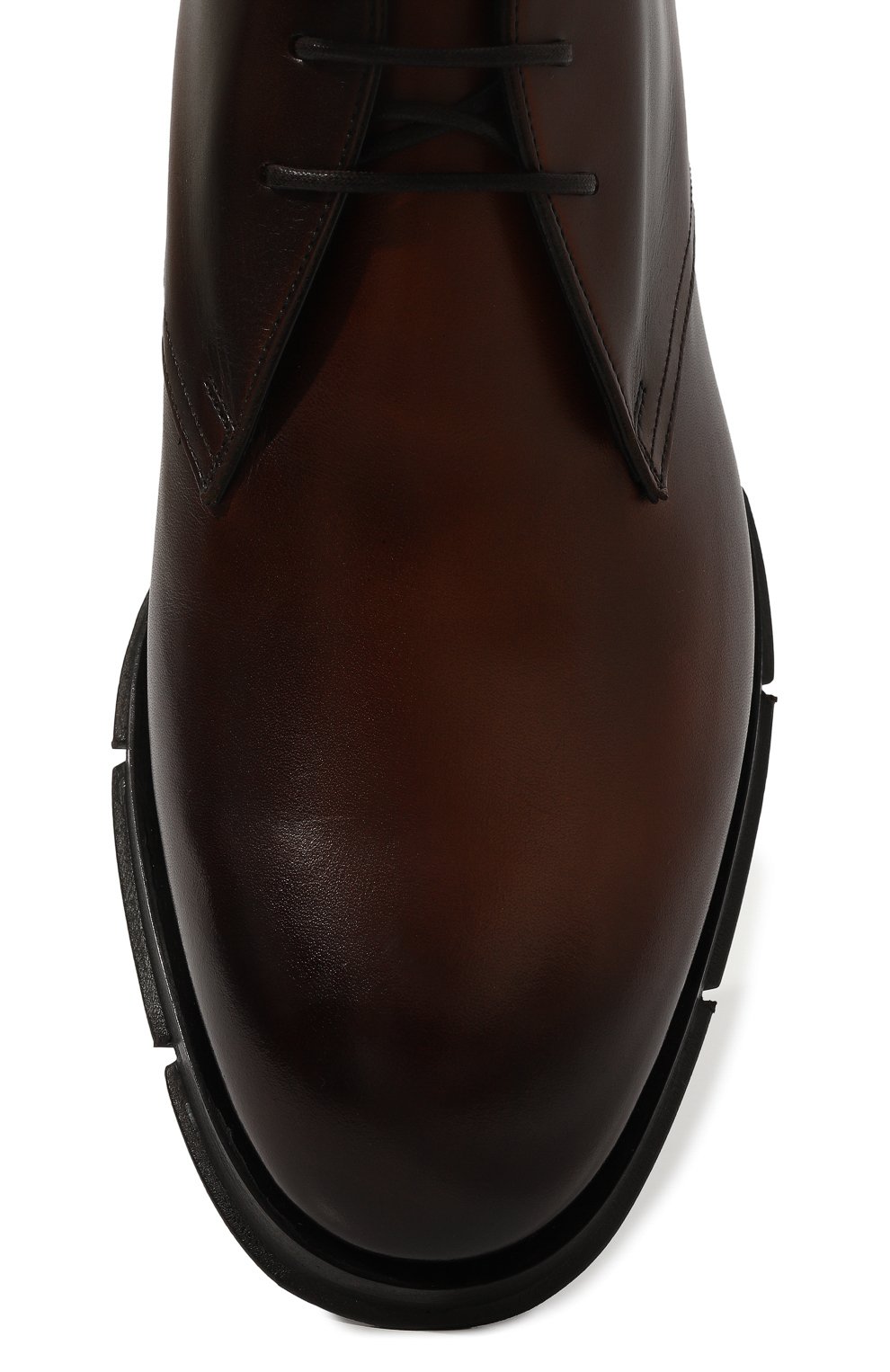 Мужские кожаные ботинки SANTONI коричневого цвета, арт. MCJG18583PI2HDLN | Фото 6 (Мужское Кросс-КТ: Ботинки-обувь, Дезерты-обувь; Материал внутренний: Натуральная кожа; Материал сплава: Проставлено; Материал утеплителя: Без утеплителя; Подошва: Плоская; Драгоценные камни: Проставлено)