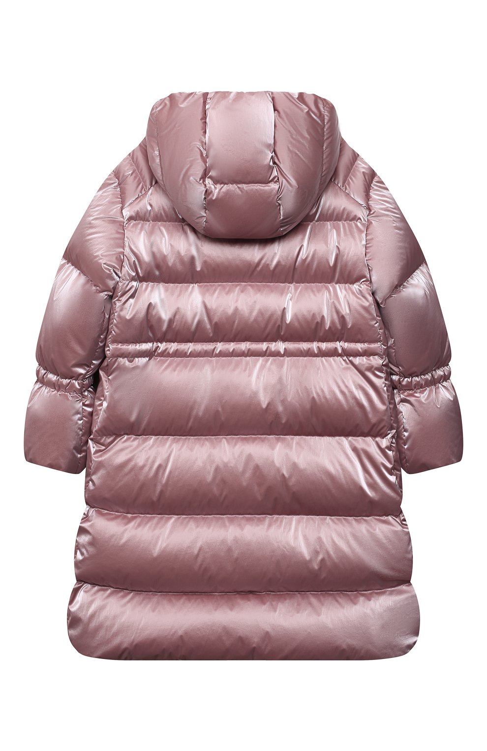 Детская пуховое пальто odetta MONCLER розового цвета, арт. G2-954-1C544-10-53A3H/4-6A | Фото 2 (Кросс-КТ: Зима; Девочки Кросс-КТ: Пуховик-верхняя одежда; Рукава: Длинные; Ма териал внешний: Синтетический материал; Материал сплава: Проставлено; Материал подклада: Синтетический материал; Драгоценные камни: Проставлено; Материал утеплителя: Пух и перо; Ростовка одежда: 4 года | 104 см, 5 лет | 110 см, 6 лет | 116 см)