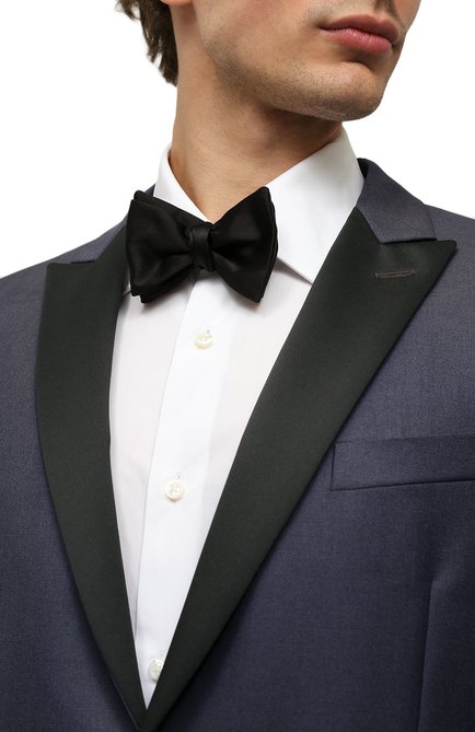 Мужской шелковый галстук-бабочка GIORGIO ARMANI черного цвета, арт. 360030/8P998 | Фото 2 (Материал: Текстиль, Шелк)