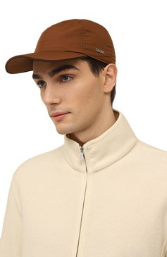Мужской бейсболка ZEGNA COUTURE коричневого цвета, арт. B4A-E8I00H | Фото 2 (Материал: Текстиль, Синтетический материал; Региональные ограничения белый список (Axapta Mercury): Не проставлено; Материал сплава: Проставлено; Нос: Не проставлено)