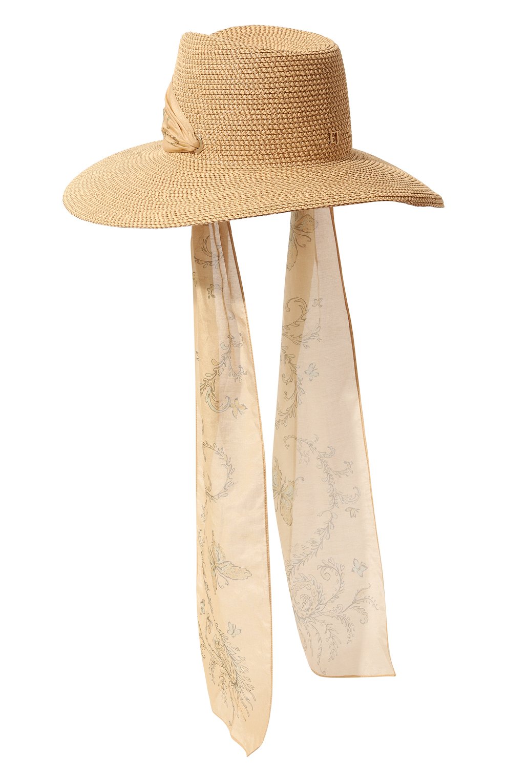 Женская шляпа ERIC JAVITS бежевого цвета, арт. 12998 | Фото 3 (Материал: Текстиль, Пластик, Синтетический материал; Материал сплава: Проставлено; Нос: Не проставлено)