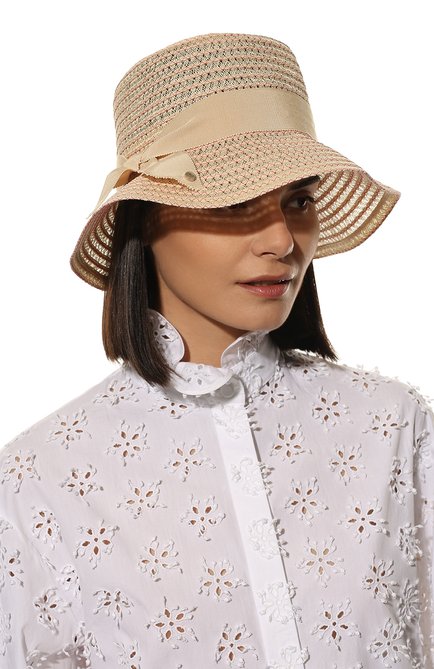 Женская шляпа INVERNI бежевого цвета, арт. 5419 CC | Фото 2 (Материал: Растительное волокно)