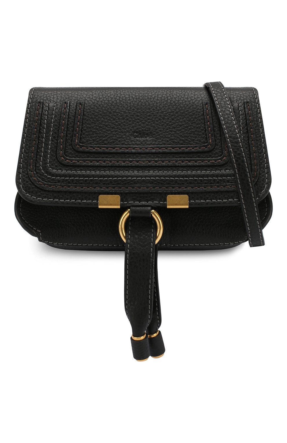 Женская поясная сумка marcie CHLOÉ черного цвета, арт. CHC19AS179161 | Фото 5 (Материал: Натуральная кожа; Стили: Классический; Размер: mini; Ремень/цепочка: На ремешке)