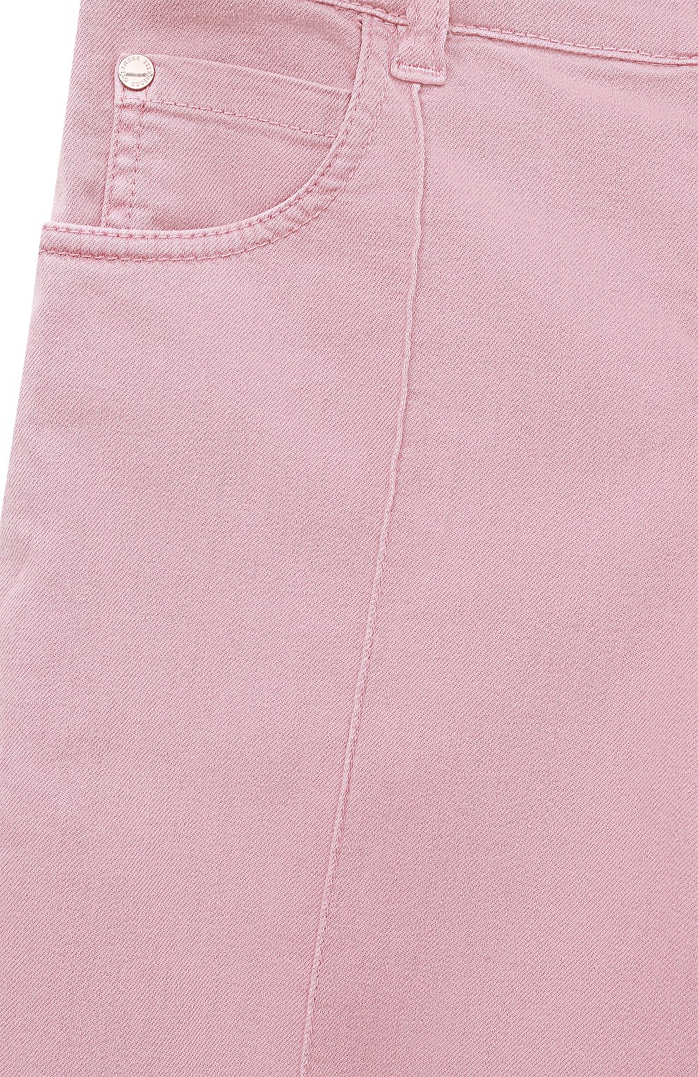 Детские джинсы BRUNELLO CUCINELLI розового цвета, арт. BA080P454C | Фото 3 (Детали: Однотонный; Материал сплава: Проставлено; Нос: Не проставлено; Материал внешний: Хлопок, Лиоцелл, Растительное волокно; Ростовка одежда: 12 лет | 152 см)