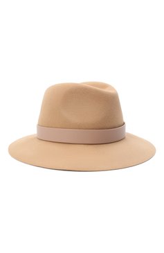 Женская фетровая шляпа  VALENTINO бежевого цвета, арт. UW2HAA26/YTE | Фото 1 (Материал: Текстиль, Шерсть)