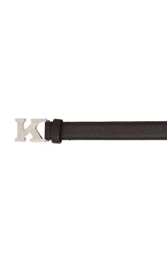 Женский кожаный ремень KITON темно-коричневого цвета, арт. DCKG25PN00126 | Фото 4 (Материал: Натуральная кожа; Материал сплава: Проставлено; Нос: Не проставлено)