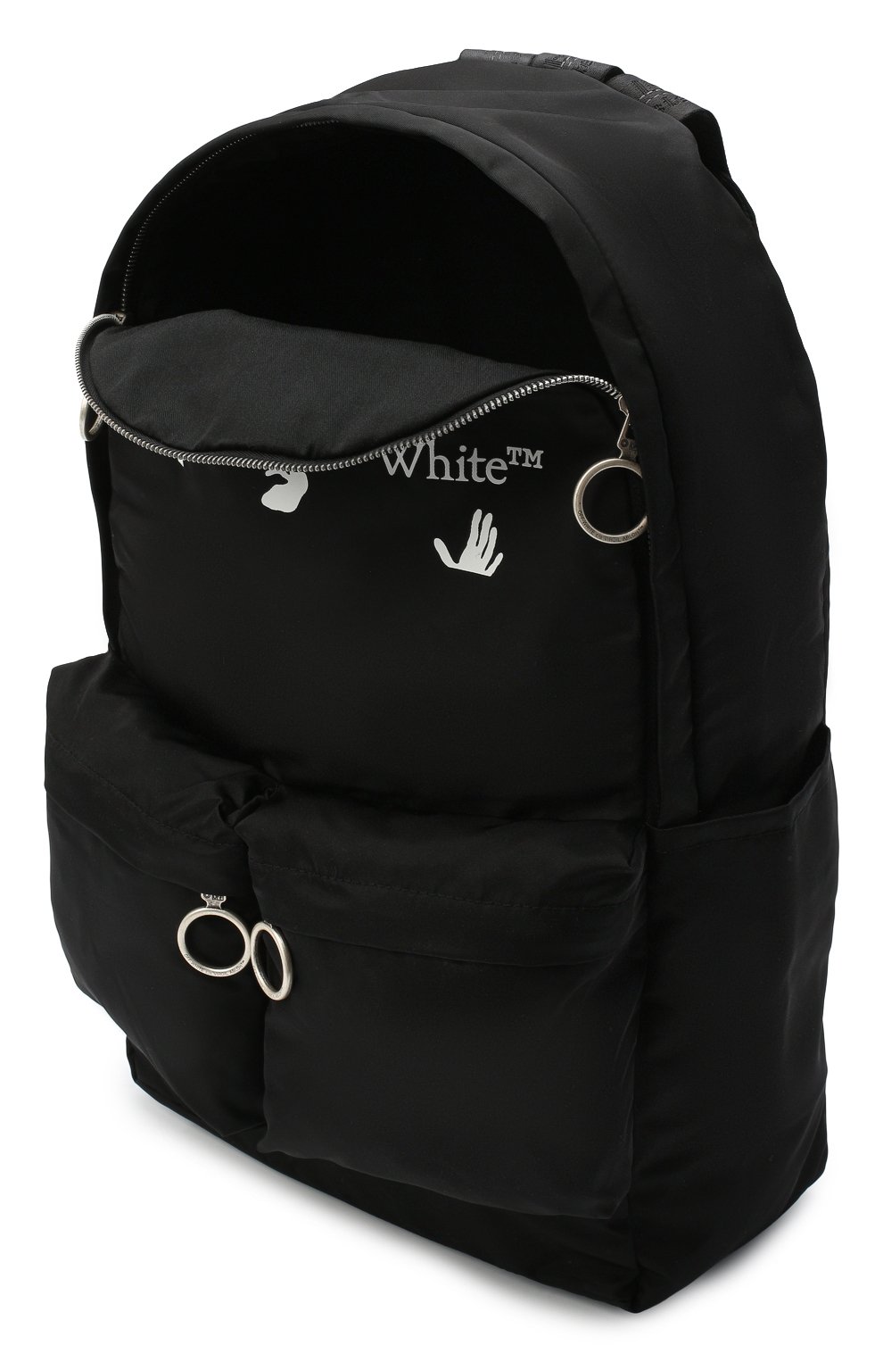 Мужской текстильный рюкзак OFF-WHITE черного цвета, арт. 0MNB003E20FAB0011001 | Фото 4 (Ремень/цепочка: На ремешке; Материал: Текстиль; Стили: Кэжуэл; Размер: large)
