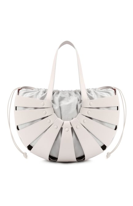 Женская сумка shell medium BOTTEGA VENETA белого цвета по цене 226000 руб., арт. 651577/VMAUH | Фото 1