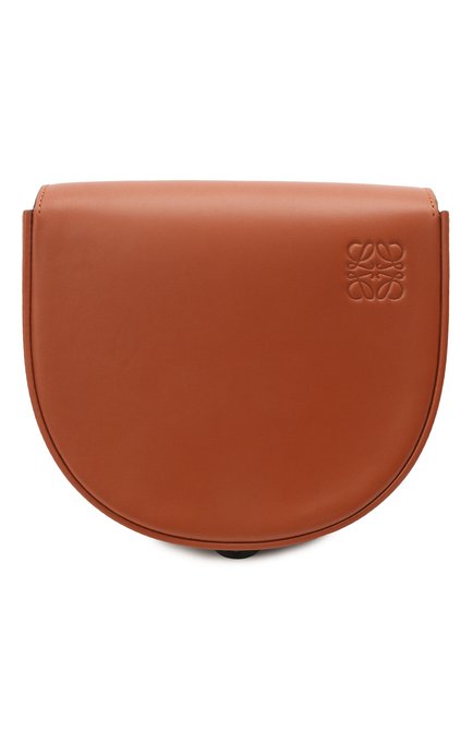 Женская сумка heel LOEWE коричневого цвета, арт. A894A01X02 | Фото 1 (Материал: Натуральная кожа; Сумки-технические: Сумки через плечо; Ремень/цепочка: На ремешке; Размер: mini)