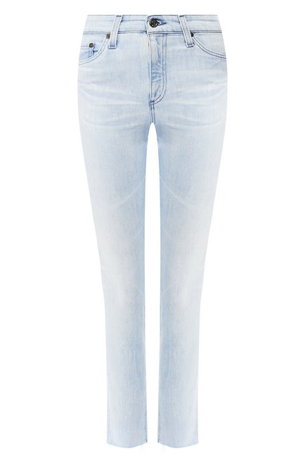 Женские джинсы sophia ankle AG голубого цвета, арт. JRN1750RH/26YSAN | Фото 1 (Длина (брюки, джинсы): Стандартные; Материал внешний: Хлопок, Деним; Силуэт Ж (брюки и джинсы): Прямые; Статус проверки: Проверена категория; Детали: Потертости; Кросс-КТ: Деним)