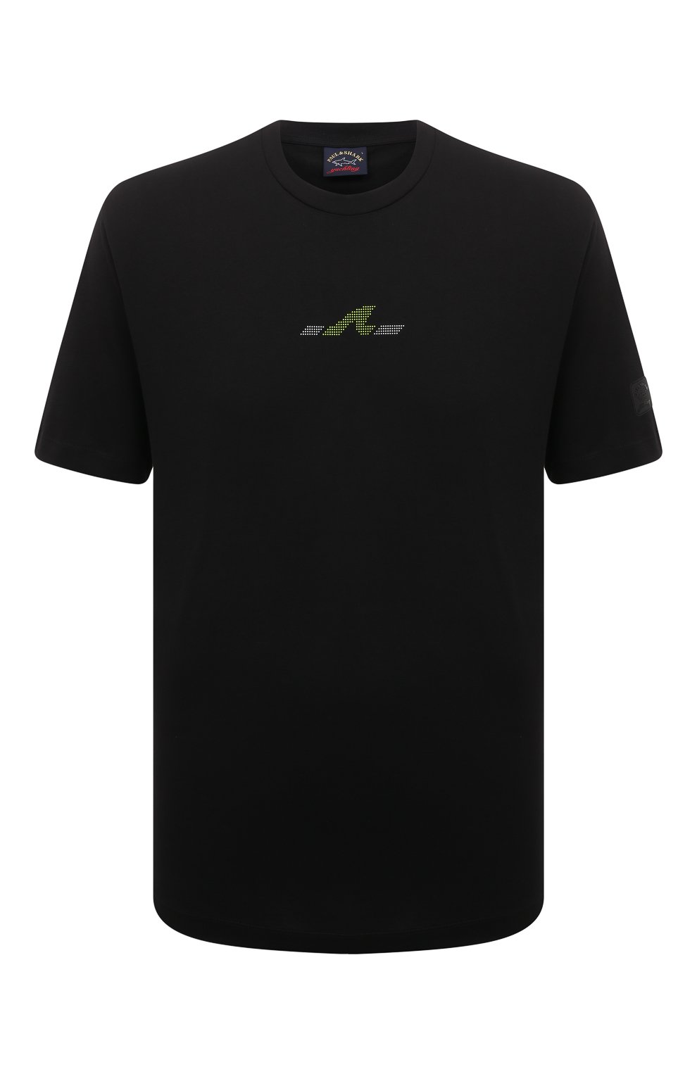 Хлопковая футболка Paul&Shark 13311663, цвет чёрный, размер 52