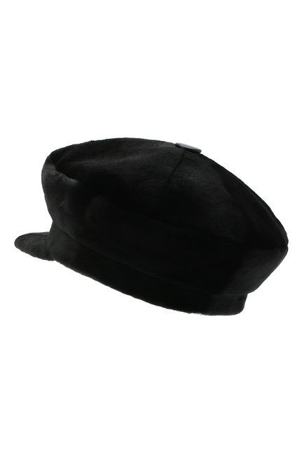 Женская кепи из меха норки KUSSENKOVV черного цвета, арт. 121510002429 | Фото 2 (Материал: Натуральный мех)