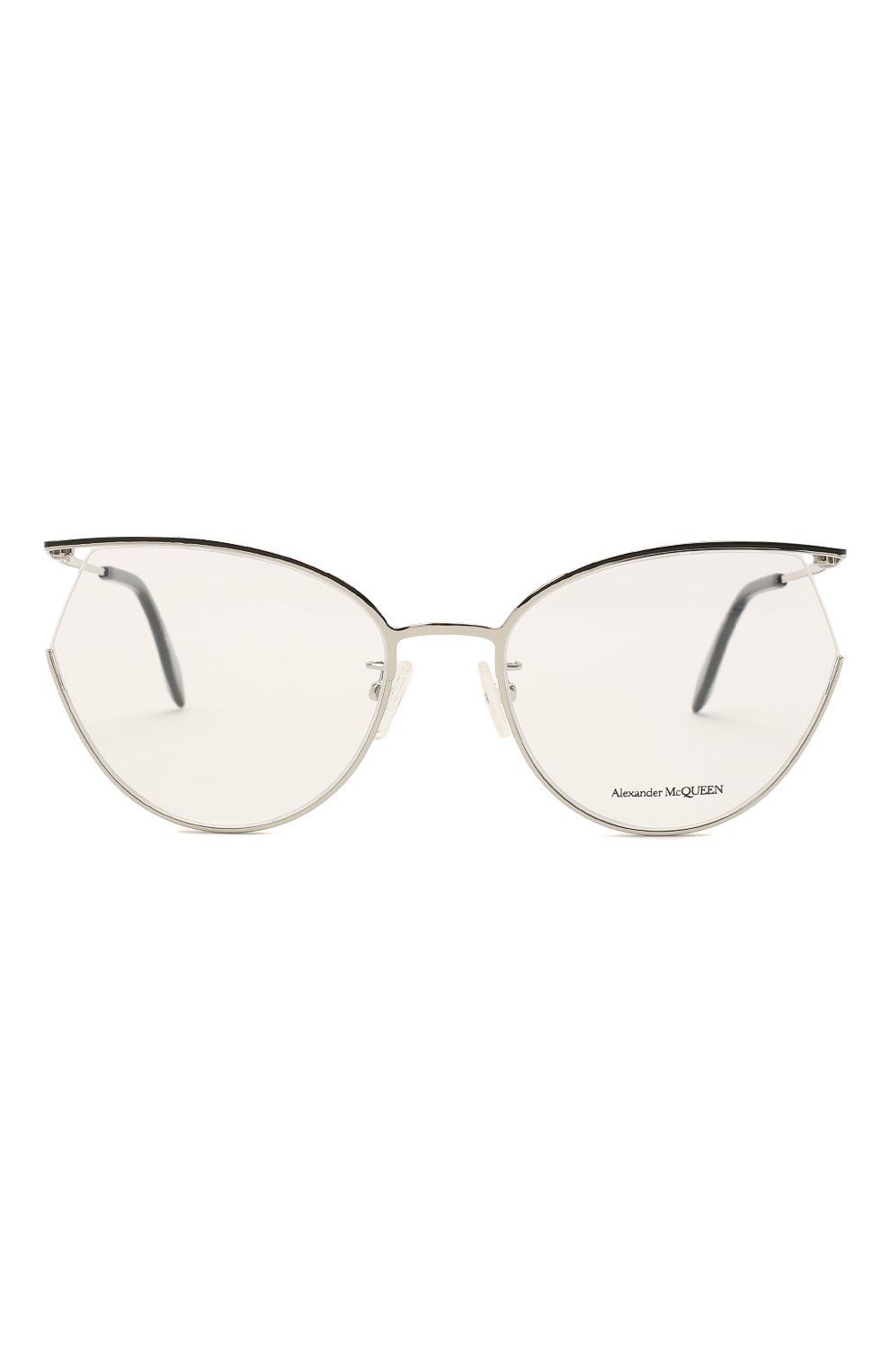 Женские оправа ALEXANDER MCQUEEN серебряного цвета, арт. AM0256 002 | Фото 3 (Региональные ограничения белый список (Axapta Mercury): RU; Тип очков: Оправа; Оптика Гендер: оптика-женское; Очки форма: Cat-eye, Бабочка)