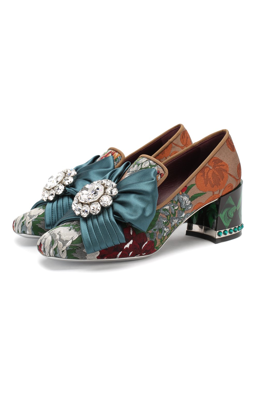 Женские разноцветные текстильные туфли jackie DOLCE & GABBANA купить в ...